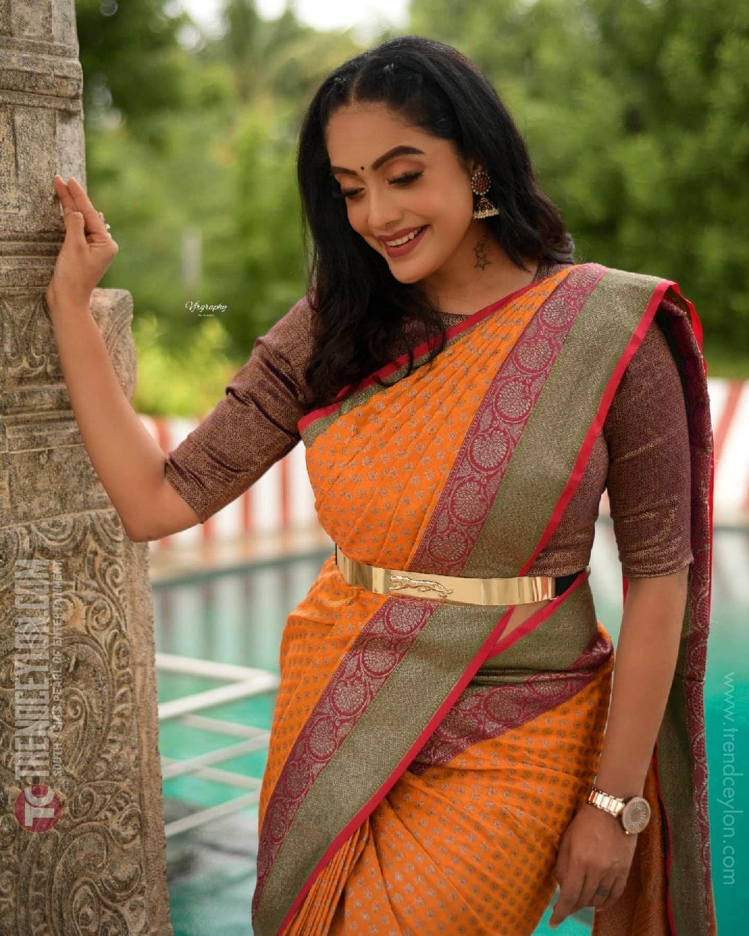 Abhirami Venkatachalam Looks Beautiful As Always In Saree 