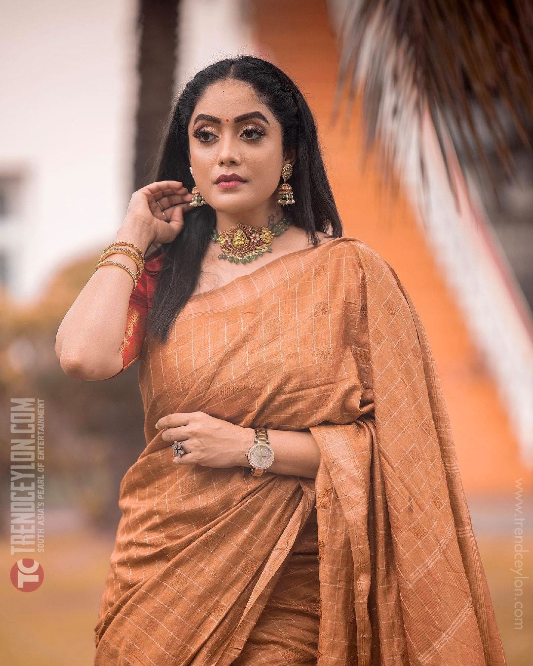 Abhirami Venkatachalam Looks Beautiful As Always In Saree 