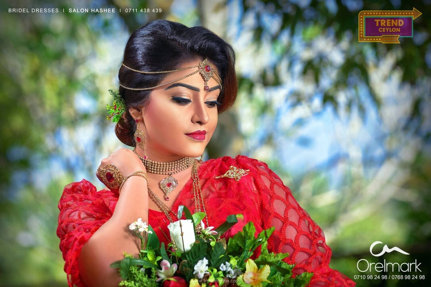 Bride Model Photoshoot Of Dinusha Siriwardana In Red Wedding Saree
