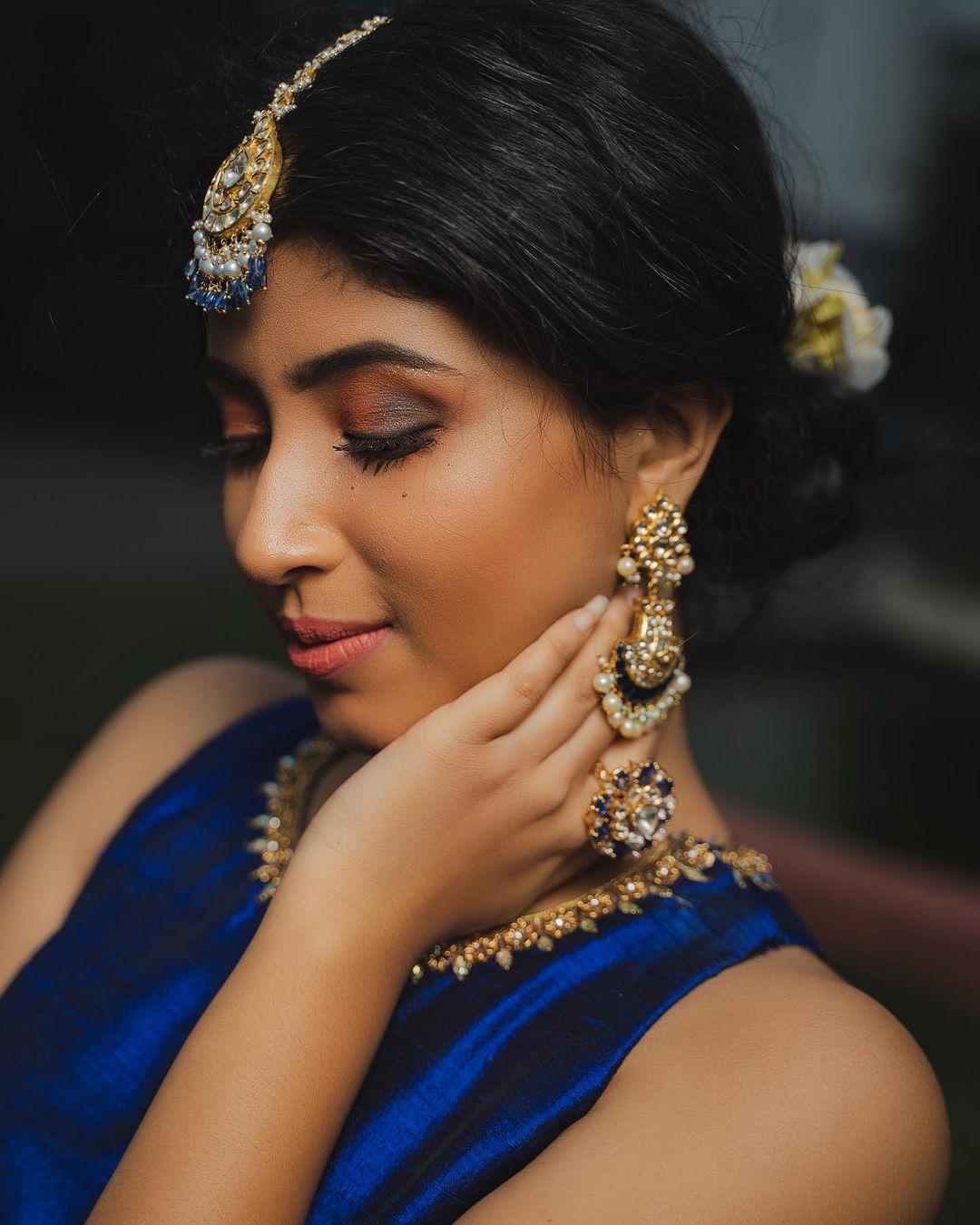 Beautiful Indian Model Trina Photoshoot in Blue Outfit