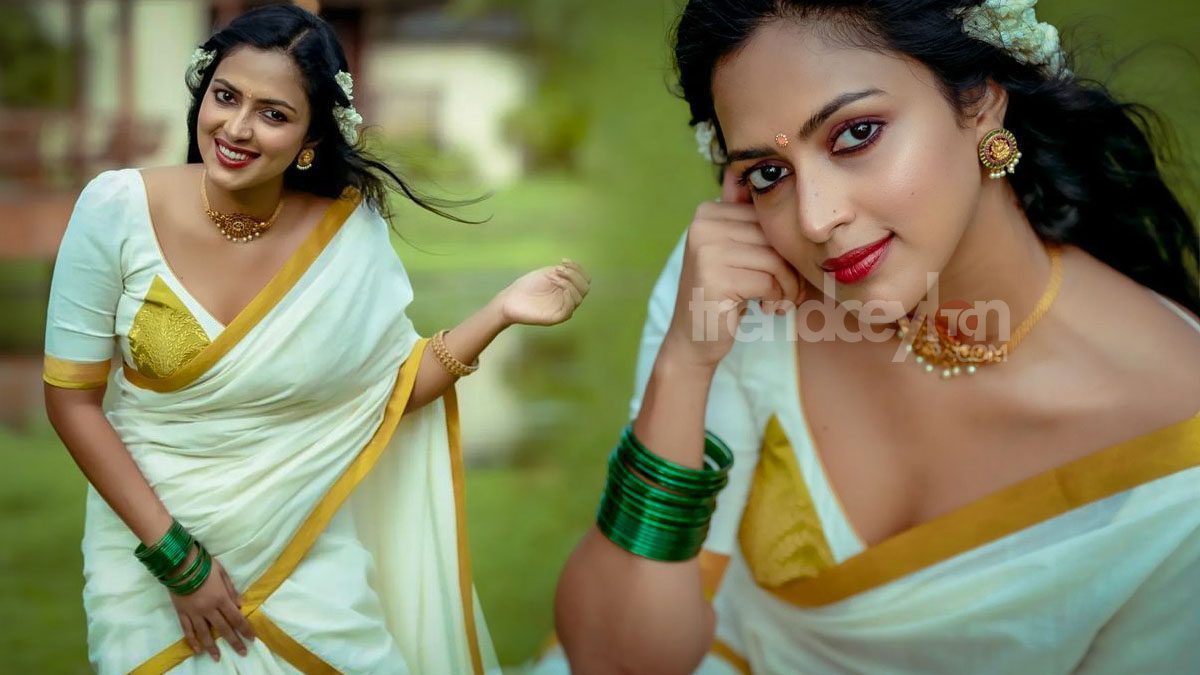 Indian Actress Amala Paul In Kerala Saree