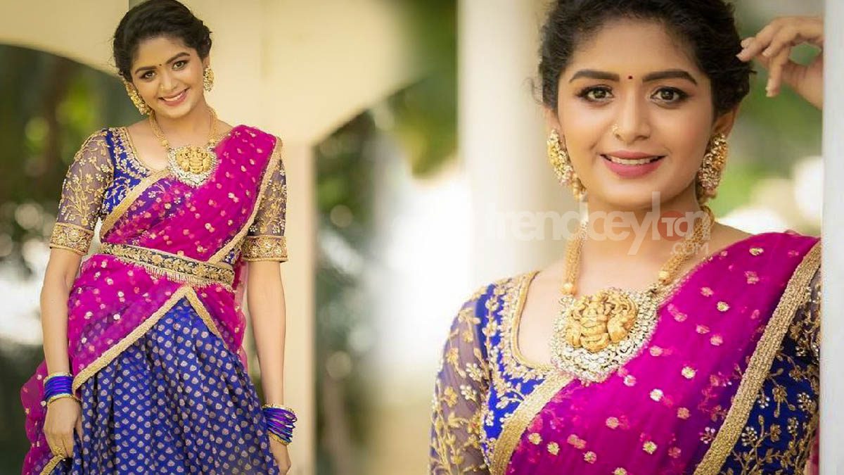 nazriya nazim half saree